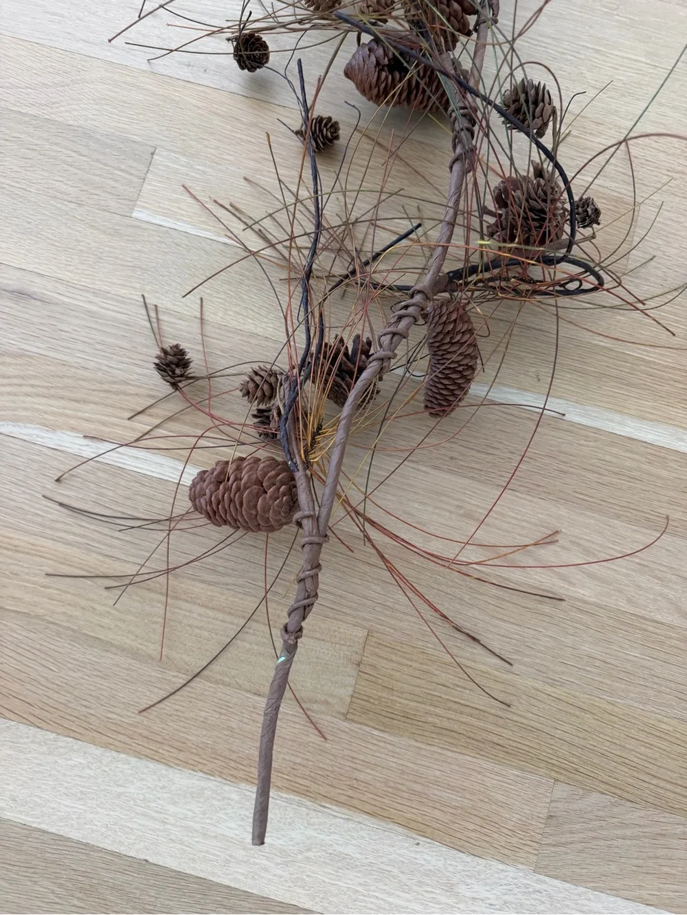 Hobby Lobby Brown Pinecone Garland with Sprigs